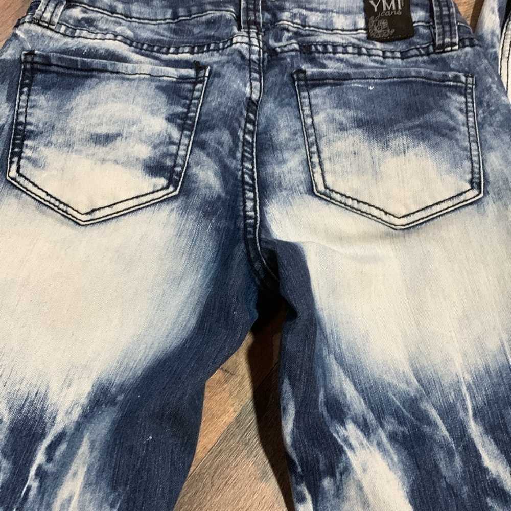 Y2K Acid Washed Bleached Denim Jeans Size 0 Juniors Women’s Retro Fit - Picture 17 of 17